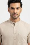 TEXTURED SOFT COTTON SHORT KURTA HALF SLEEVES