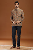 PRINTED COTTON SHORT KURTA FULL SLEEVES