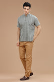 DOBBY COTTON SHORT KURTA HALF SLEEVES