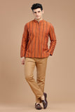 DOBBY COTTON SHORT KURTA FULL SLEEVES