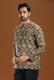 PRINTED COTTON SHORT KURTA FULL SLEEVES