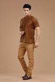 LUSTRE COTTON SHORT KURTA HALF SLEEVES