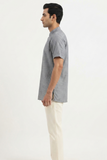 TEXTURED SOFT COTTON SHORT KURTA HALF SLEEVES