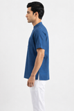 TEXTURED SOFT COTTON SHORT KURTA HALF SLEEVES