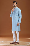 ULTRA SOFT BLUE BAMBOO COTTON KURTA