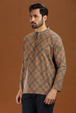 PRINTED COTTON SHORT KURTA FULL SLEEVES