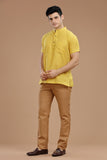 SLUB COTTON SHORT KURTA HALF SLEEVES