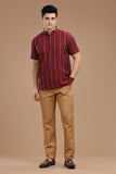 DOBBY COTTON SHORT KURTA HALF SLEEVES