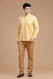 DOBBY COTTON SHORT KURTA FULL SLEEVES