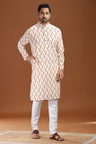 HANDWOVEN IKAT FINE COUNT COTTON LONG KURTA