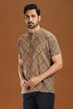 PRINTED COTTON SHORT KURTA HALF SLEEVES