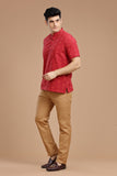 DOBBY COTTON SHORT KURTA HALF SLEEVES