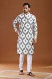HANDWOVEN IKAT FINE COUNT COTTON LONG KURTA