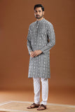 HANDWOVEN IKAT FINE COUNT COTTON LONG KURTA