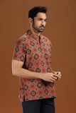 PRINTED COTTON SHORT KURTA HALF SLEEVES