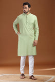 ULTRA SOFT GREEN BAMBOO COTTON KURTA