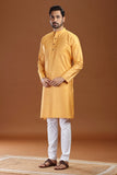 BEIGE VISCOSE SILK LONG KURTA
