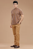 BLOCK PRINTED COTTON SHORT KURTA