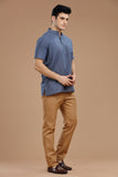 DOBBY COTTON SHORT KURTA HALF SLEEVES