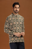 PRINTED COTTON SHORT KURTA FULL SLEEVES
