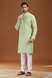 ULTRA SOFT GREEN BAMBOO COTTON KURTA