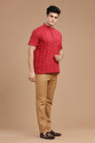 DOBBY COTTON SHORT KURTA HALF SLEEVES