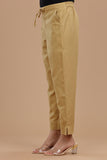 BEIGE COTTON SLUB PANTS