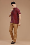 DOBBY COTTON SHORT KURTA HALF SLEEVES