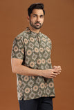 PRINTED COTTON SHORT KURTA HALF SLEEVES