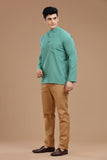 DOBBY COTTON SHORT KURTA FULL SLEEVES