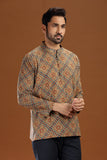 PRINTED COTTON SHORT KURTA FULL SLEEVES