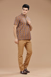 BLOCK PRINTED COTTON SHORT KURTA