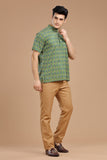 BLOCK PRINTED COTTON SHORT KURTA