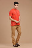 DOBBY COTTON SHORT KURTA HALF SLEEVES