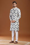 HANDWOVEN IKAT FINE COUNT COTTON LONG KURTA