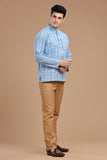 DOBBY COTTON SHORT KURTA FULL SLEEVES