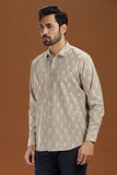 HANDWOVEN IKAT FINE COUNT COTTON SHIRT