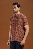 PRINTED COTTON SHORT KURTA HALF SLEEVES