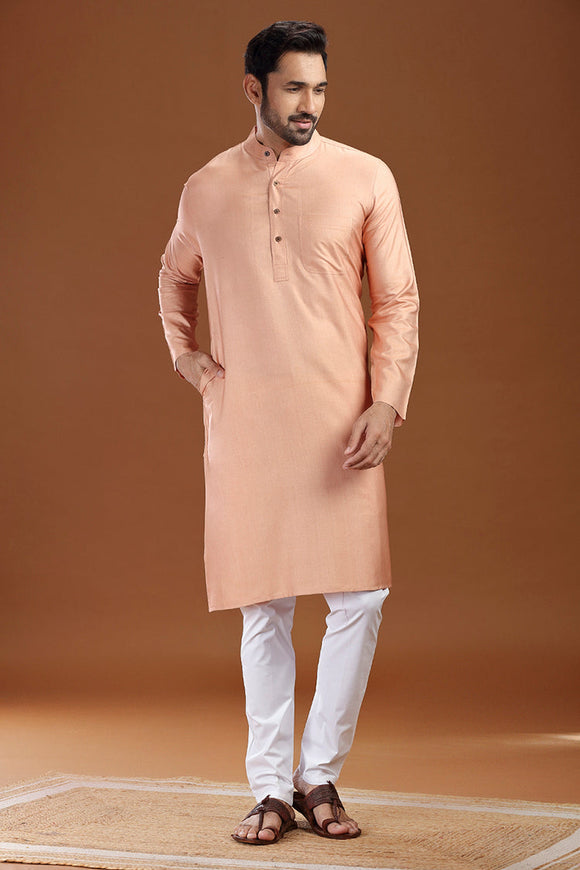 viscose silk long kurta for men, traditional wear, breathable fabric