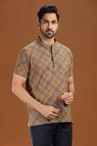 PRINTED COTTON SHORT KURTA HALF SLEEVES