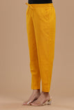 MUSTARD COTTON SLUB PANTS