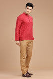 DOBBY COTTON SHORT KURTA FULL SLEEVES