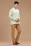 DOBBY COTTON SHORT KURTA FULL SLEEVES