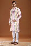 HANDWOVEN IKAT FINE COUNT COTTON LONG KURTA