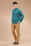 DOBBY COTTON SHORT KURTA FULL SLEEVES