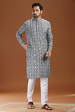 HANDWOVEN IKAT FINE COUNT COTTON LONG KURTA