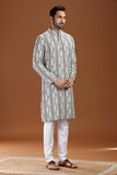 HANDWOVEN IKAT FINE COUNT COTTON LONG KURTA
