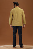 MUSTURD DOBBY COTTON SHORT KURTA FULL SLEEVES