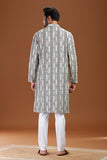 HANDWOVEN IKAT FINE COUNT COTTON LONG KURTA