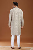 HANDWOVEN IKAT FINE COUNT COTTON LONG KURTA
